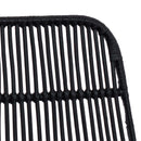 Barbænk 2 stk. Sort 44 x 54 x 96 cm Rattan og Stål