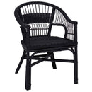 Staplestol Sort 60 x 60 x 81 cm Rattan