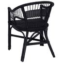 Staplestol Sort 60 x 60 x 81 cm Rattan