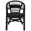 Staplestol Sort 60 x 60 x 81 cm Rattan