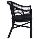 Staplestol Sort 60 x 60 x 81 cm Rattan