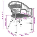 Staplestol Sort 60 x 60 x 81 cm Rattan