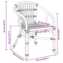 Staplestol Naturfarvet 58 x 60 x 81 cm Rattan