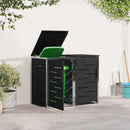 Skraldespand opbevaring Sort 138 x 77,5 x 112,5 cm