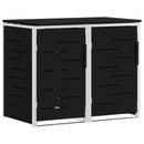 Skraldespand opbevaring Sort 138 x 77,5 x 112,5 cm