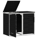 Skraldespand opbevaring Sort 138 x 77,5 x 112,5 cm