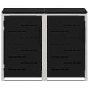 Skraldespand opbevaring Sort 138 x 77,5 x 112,5 cm