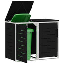 Skraldespand opbevaring Sort 138 x 77,5 x 112,5 cm
