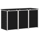 Skraldespand opbevaring Sort 207 x 77,5 x 112,5 cm