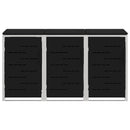 Skraldespand opbevaring Sort 207 x 77,5 x 112,5 cm