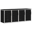 Skraldespand opbevaring Sort 276 x 77,5 x 112,5 cm