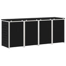 Skraldespand opbevaring Sort 276 x 77,5 x 112,5 cm