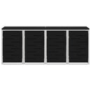 Skraldespand opbevaring Sort 276 x 77,5 x 112,5 cm