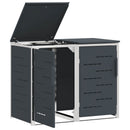 Skraldespand opbevaring Antracit 138 x 77,5 x 112,5 cm
