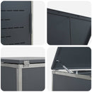 Skraldespand opbevaring Antracit 207 x 77,5 x 112,5 cm