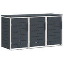 Skraldespand opbevaring Antracit 207 x 77,5 x 112,5 cm