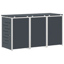 Skraldespand opbevaring Antracit 207 x 77,5 x 112,5 cm