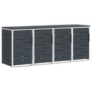 Skraldespand opbevaring Antracit 276 x 77,5 x 112,5 cm