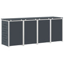 Skraldespand opbevaring Antracit 276 x 77,5 x 112,5 cm