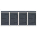 Skraldespand opbevaring Antracit 276 x 77,5 x 112,5 cm