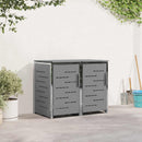 Skraldespand opbevaring Grå 138 x 77,5 x 112,5 cm Rustfrit stål