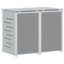 Skraldespand opbevaring Grå 138 x 77,5 x 112,5 cm Rustfrit stål