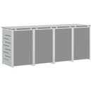 Skraldespand opbevaring Grå 276 x 77,5 x 112,5 cm Rustfrit stål
