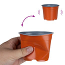 Rund Blomsterpotte 200 pcs Terrakotta Ø 10 x 8 cm Plastik