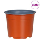 Rund Blomsterpotte 200 pcs Terrakotta Ø 10 x 8 cm Plastik