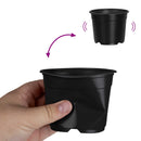 Rund Blomsterpotte 50 pcs Sort Ø 10 x 8 cm Plastik