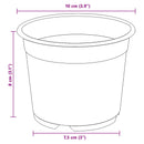 Rund Blomsterpotte 50 pcs Sort Ø 10 x 8 cm Plastik