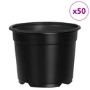 Rund Blomsterpotte 50 pcs Sort Ø 10 x 8 cm Plastik