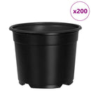 Rund Blomsterpotte 200 pcs Sort Ø 10 x 8 cm Plastik