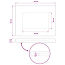 Rektangulært Bordplade 50 x 30 x 3,2 cm Rektangulær