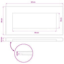 Rektangulært Bordplade 60 x 30 x 3,2 cm Rektangulær