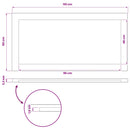Rektangulært Bordplade 110 x 60 x 3,2 cm Rektangulær