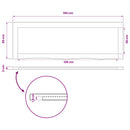 Rektangulært Bordplade 150 x 50 x 3 cm Rektangulær