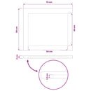 Rektangulært Bordplade 70 x 60 x 3,2 cm Rektangulær