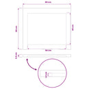 Rektangulært Bordplade 80 x 60 x 3,2 cm Rektangulær