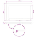 Rektangulært Bordplade 100 x 60 x 3,2 cm Rektangulær
