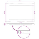 Rektangulært Bordplade 90 x 60 x 3,2 cm Rektangulær