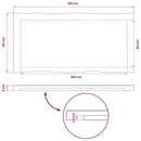 Rektangulært Bordplade 120 x 60 x 3,2 cm Rektangulær