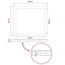 Rektangulært Bordplade 100 x 80 x 3 cm Rektangulær