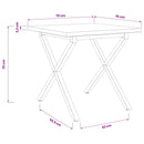 Dining table med live edge 70 x 70 x 75 cm Massivt Akacietræ