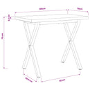 Dining table med live edge 120 x 70 x 75 cm Massivt Akacietræ