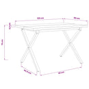 Dining table med live edge 120 x 80 x 75 cm Massivt Akacietræ