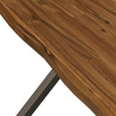 Dining table med live edge 90 x 90 x 75 cm Massivt Akacietræ
