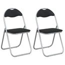 Sammenklappelig stol 2 pcs Sort og grå 48 x 43,5 x 81 cm
