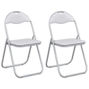 Sammenklappelig stol 2 pcs Hvid og Grå 48 x 43,5 x 81 cm