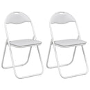 Sammenklappelig stol 2 pcs Hvid og Grå 48 x 43,5 x 81 cm